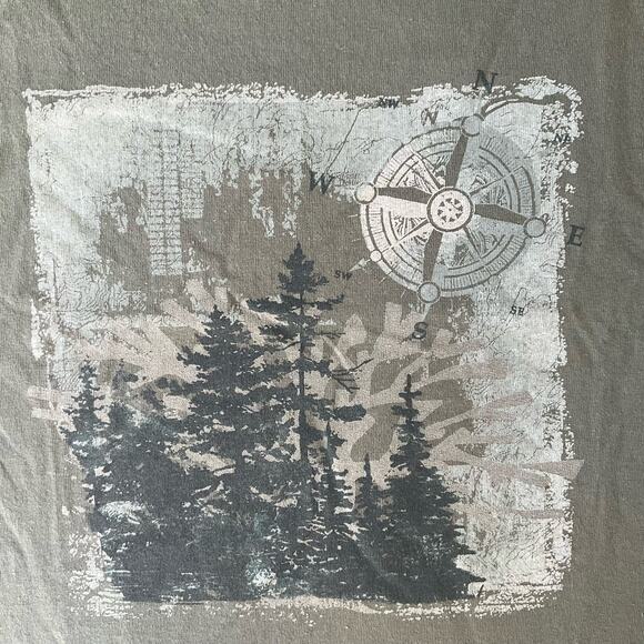 EC Men’s Short Sleeve T-shirt size M, Green, Forest Print - Picture 5 of 7